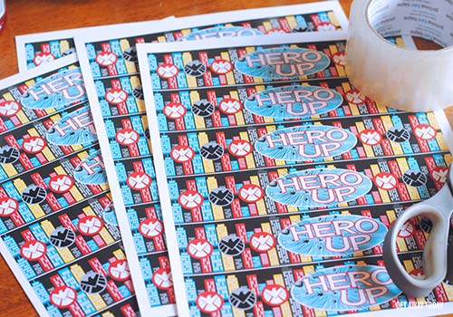 Printable Super Hero Drink Labels Print