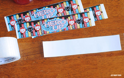Printable Super Hero Drink Labels Tape