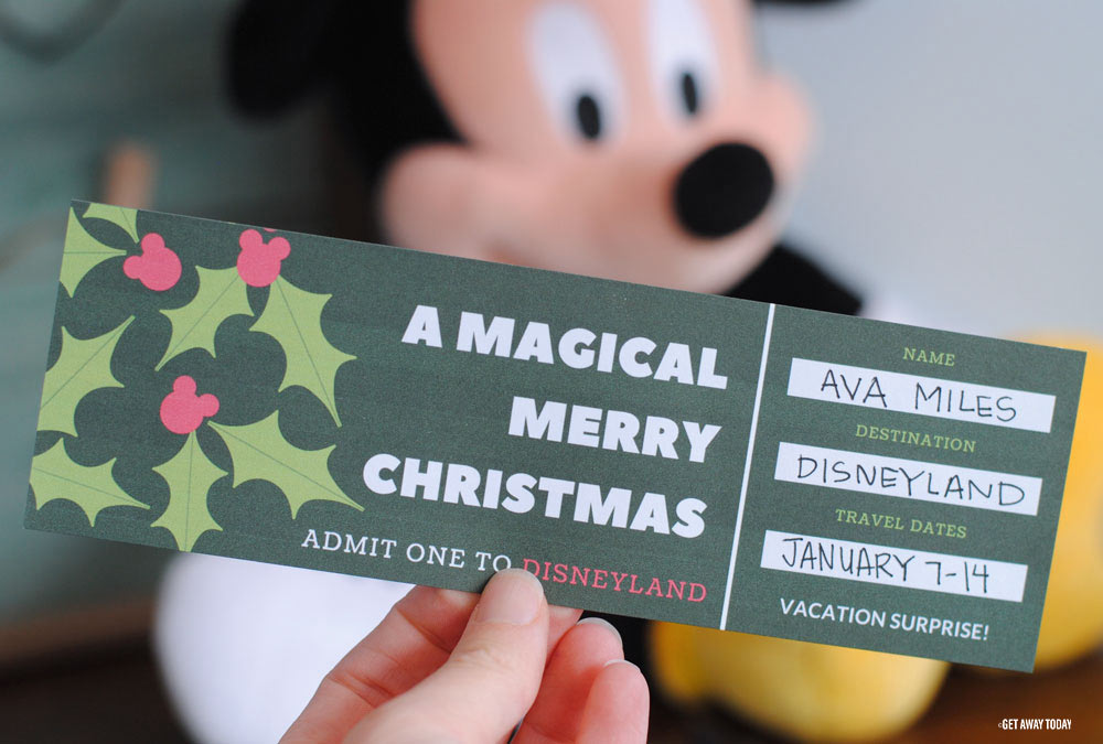 Christmas Disney World Gift Ticket Template