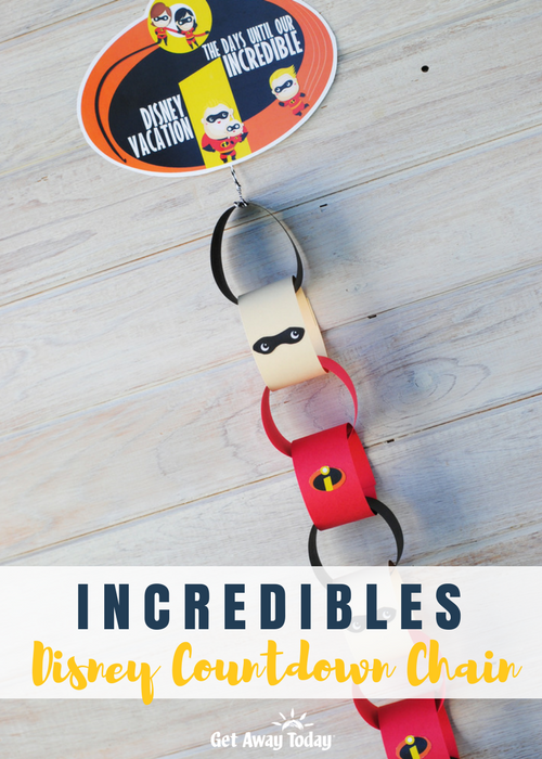 Incredibles Disney Countdown Chain