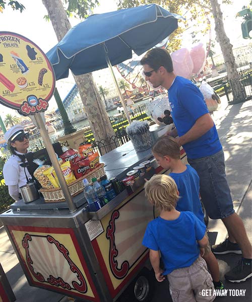 Theme Park Line Games Food at Disneyland