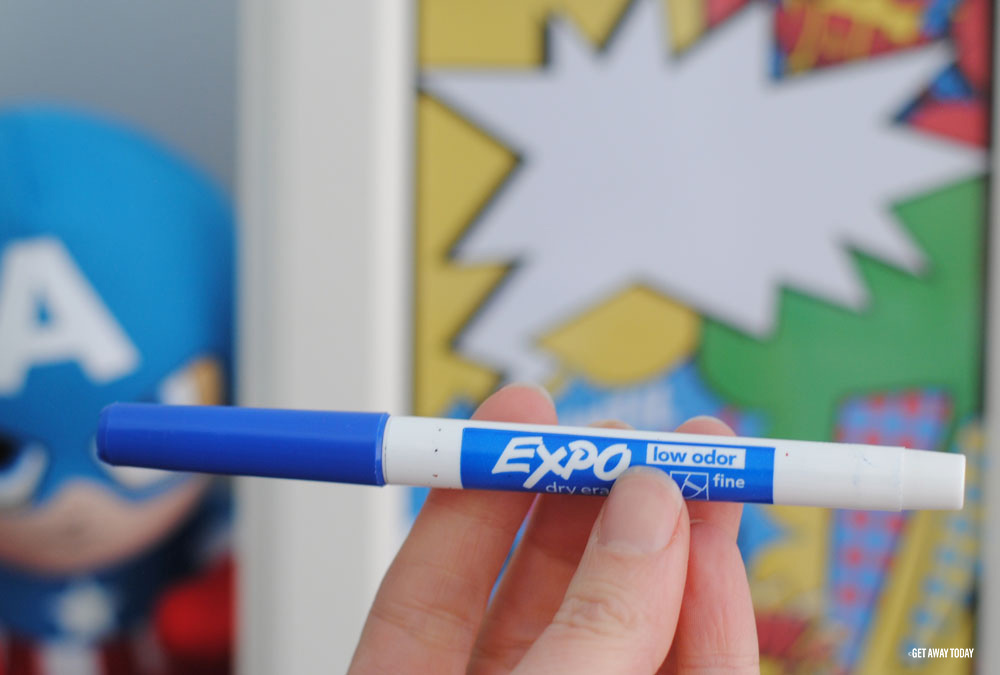 blue expo marker