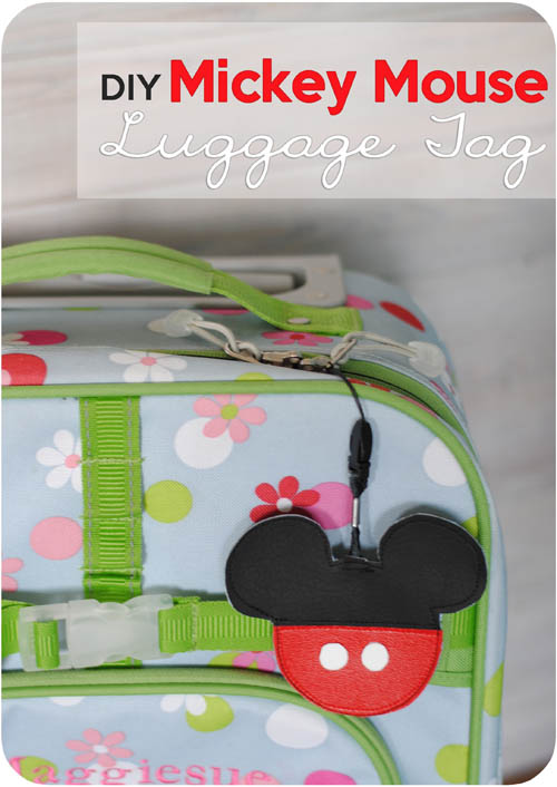 DIY Mickey Mouse Luggage Tags Tutorial