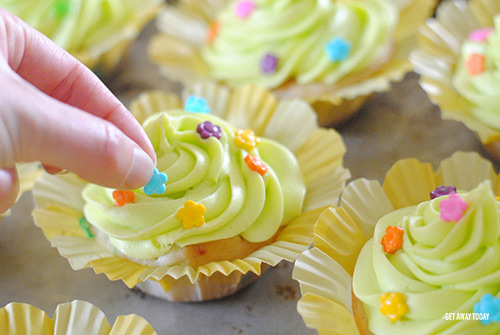 Moana Cupcakes Flowers