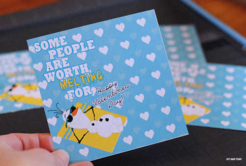 Olaf Valentine Printable Cut