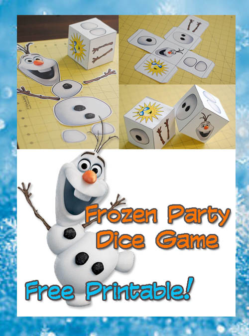 frozen party dice game free printable