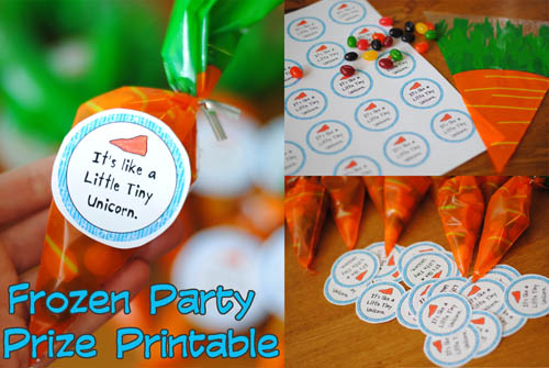 frozen party prize printable