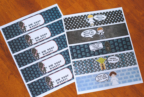 Star Wars Water Bottle Labels Free Printable