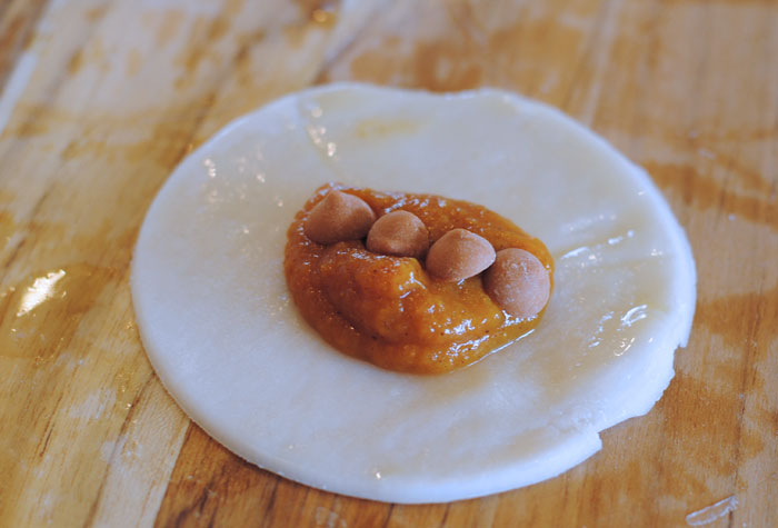 Harry Potter pumpkin pasties recipe with butterscotch chips.