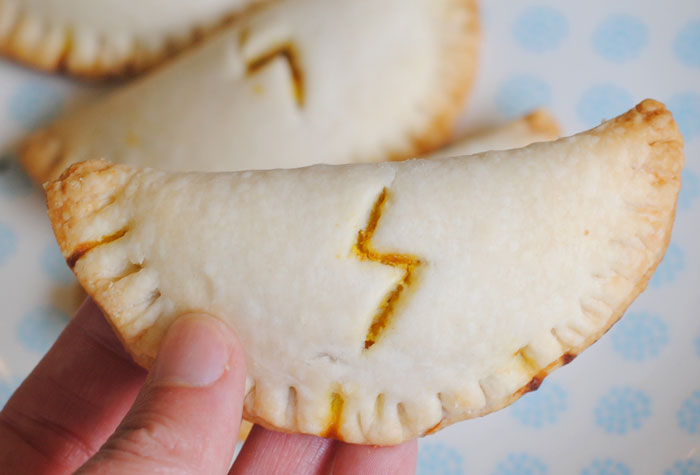 Harry Potter pumpkin pasties recipe close up.