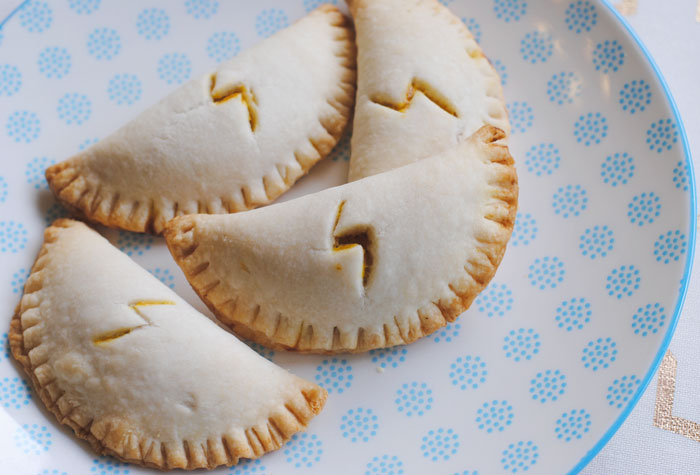 Harry Potter pumkin pasties recipe on plate.