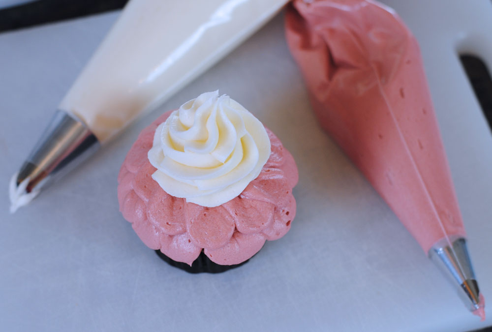 Rose Gold Minnie Ear Cupcakes Top