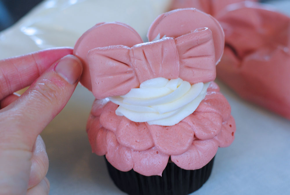 Rose Gold Minnie Ear Cupcakes Ears