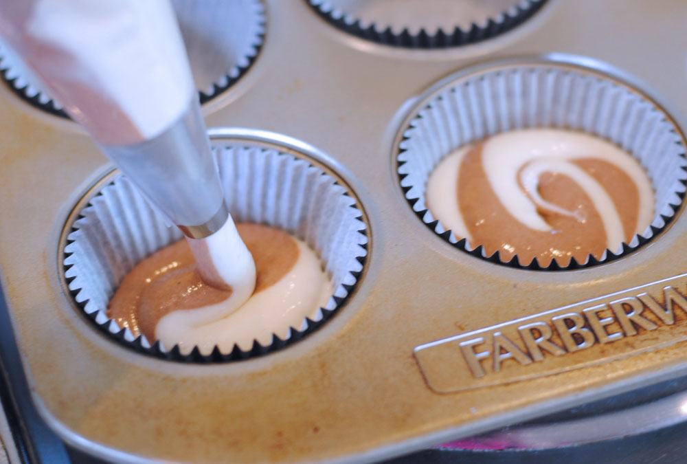 Rose Gold Minnie Ear Cupcakes Batter