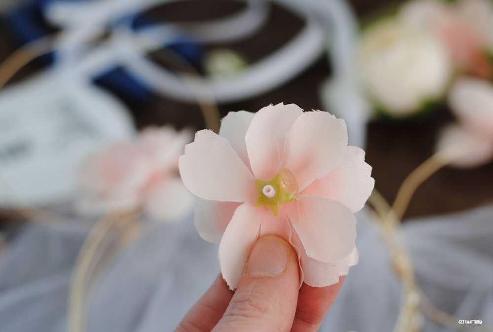 Rose Gold Minnie Mouse Ears Flower
