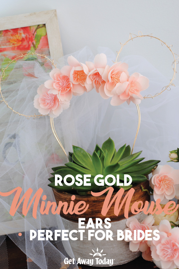 Rose Gold Minnie Mouse Ears - Perfect for Disney Brides || Get Away Today