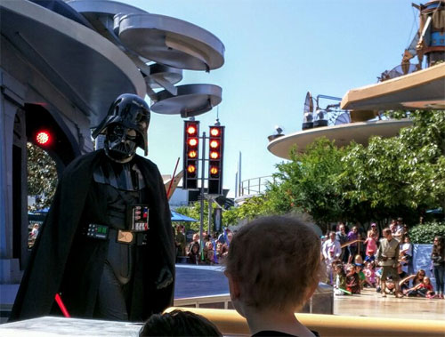 Darth Vader at Disneyland Trials of the Temple Show