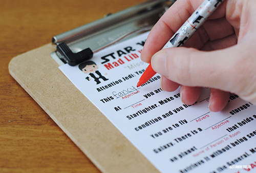 Printable Star Wars Valentines Mad Libs Fill Out