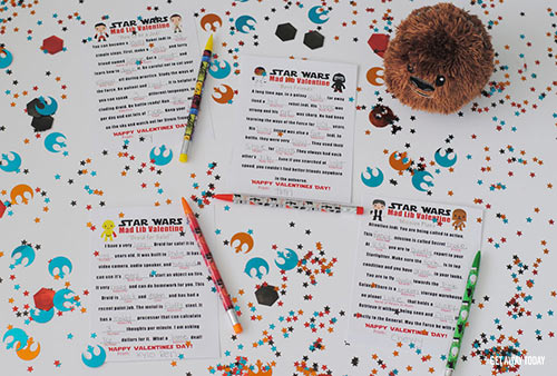 Printable Star Wars Valentines Mad Libs Print Outs