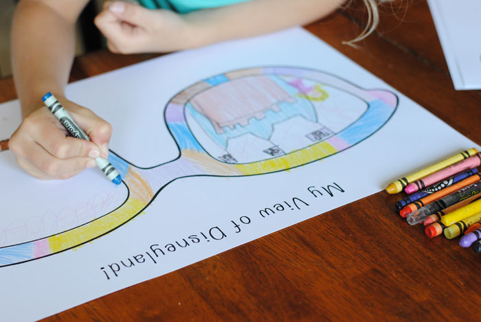 Free Disney Printable Craft My View of Disneyland Sunglasses