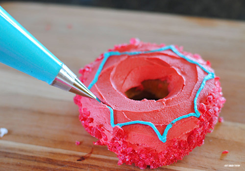 Frosting Spiderman Super Hero Donut