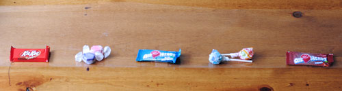Lay Out Candy for Vacation Necklaces