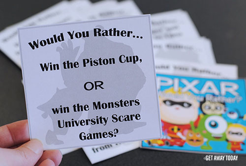 Would You Rather Pixar Game Movie Question